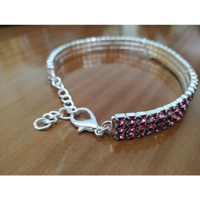 Heart-Shaped Rhinestone Collar