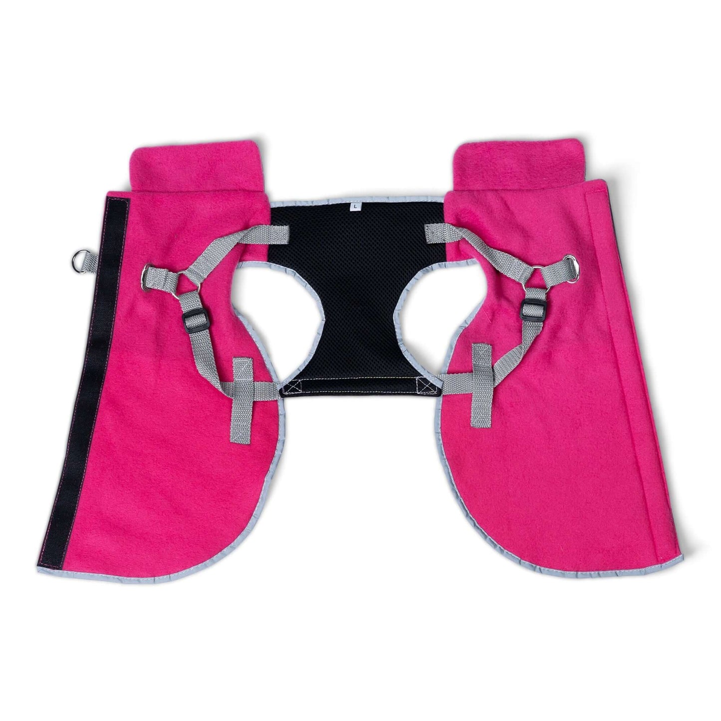 2-in-1 Travel Dog Vest With Built In Harness - Fuschia