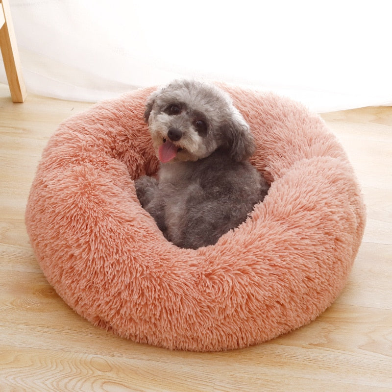 Plush Donut Dog Bed
